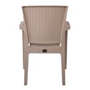 Lora Πολυθρόνα Κήπου Στοιβαζόμενη, pp (Rattan Look) Απόχρωση Cappuccino