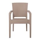 Lora Πολυθρόνα Κήπου Στοιβαζόμενη, pp (Rattan Look) Απόχρωση Cappuccino