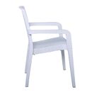 Lora Πολυθρόνα Κήπου Στοιβαζόμενη, pp (Rattan Look) Απόχρωση Άσπρο