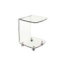 Glasser Trolley Τραπεζάκι Βοηθητικό, Διάφανο Γυαλί 10mm