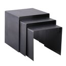 Iron set 3 Τραπεζάκια Βοηθητικά, Μέταλλο Βαφή Antique Black