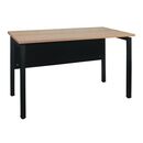 Unit Γραφείο Μέταλλο Βαφή Μαύρο, Melamine Απόχρωση Sonoma