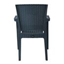 Lora Πολυθρόνα Κήπου Στοιβαζόμενη, pp (Rattan Look) Απόχρωση Ανθρακί