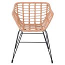 Salsa-s Πολυθρόνα Κήπου, Μέταλλο Βαφή Μαύρο, Wicker Φυσικό (Χωρίς Μαξιλάρι)