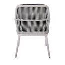 Alley Πολυθρόνα Τραπεζαρίας Κήπου Alu, Rope Grey 6mm, Μαξιλάρια Ανθρακί