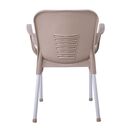 Lara-ii Πολυθρόνα Dining Στοιβαζόμενη, alu Silver, pp Tortora