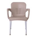 Lara-ii Πολυθρόνα Dining Στοιβαζόμενη, alu Silver, pp Tortora