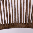 Mady Πολυθρόνα Βεράντας-Κήπου alu Ανθρακί, Rope Wicker Φυσικό, Στοιβαζόμενη