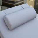 Sunlounger Μαξιλάρι Ξαπλώστρας με Προσκέφαλο,  Ύφασμα Γκρι, Foam+polyester Φερμουάρ-Velcro