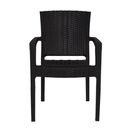 Lora-pro Πολυθρόνα Στοιβαζόμενη, pp (Rattan Look) Απόχρωση Καφέ Σκούρο