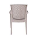 Lora-pro Πολυθρόνα Στοιβαζόμενη, pp (Rattan Look) Απόχρωση Μπεζ