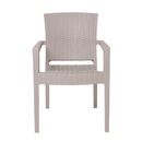 Lora-pro Πολυθρόνα Στοιβαζόμενη, pp (Rattan Look) Απόχρωση Μπεζ