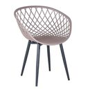 Rex Πολυθρόνα Μέταλλο Βαφή Μαύρο, pp-uv Sand Beige (Εκτός Συσκευασίας)