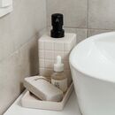 Estia Αντλια Σαπουνιου Tiles Κεραμικη 450ml 7.5x15cm Λευκη