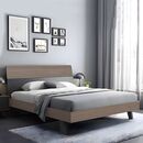 Vanity Κρεβάτι Διπλό, για Στρώμα 160x200cm, Απόχρωση Sonoma oak-Grey