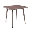 Serrano set Κήπου: Τραπέζι + 4 Πολυθρόνες, Μέταλλο Βαφή Sand Beige, Polywood Καρυδί