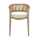 Donna Πολυθρόνα Στοιβαζόμενη, pp-uv Tortora, Rope Wicker Φυσικό