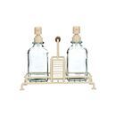 Estia Δοχεια Υγρου Πιατων Allure 2x300ml με Μεταλλικη Βαση & Θηκη για Σφουγγαρι Ivory