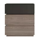 Vanity Συρταριέρα 3 Συρτάρια Αποχρώσεων Sonoma oak & Grey, με Αποσπώμενα Χρωματικά Μέρη