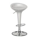 Disco Σκαμπό Bar, Βάση Χρώμιο, abs Silver, Ύψος Ρυθμιζόμενο, Περιστρεφόμενο