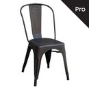 Relix Καρέκλα-Pro, Στοιβαζόμενη, Μέταλλο Βαφή Antique Black