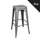 Relix Σκαμπό bar-Pro, Στοιβαζόμενο, Μέταλλο Βαφή Metal με Διακοσμητική Σκουριά