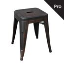 Relix Σκαμπό-Pro, Στοιβαζόμενο, Μέταλλο Βαφή Antique Black