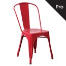 Relix Καρέκλα-Pro, Στοιβαζόμενη, Μέταλλο Βαφή Κόκκινο