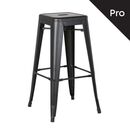 Relix Σκαμπό bar-Pro, Στοιβαζόμενο, Μέταλλο Βαφή Μαύρο Matte