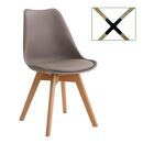 Martin Καρέκλα Metal Cross, Ξύλο pp Sand Beige, Μονταρισμένη Ταπετσαρία