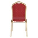 Hilton Καρέκλα Μέταλλο Βαφή Light Gold, Ύφασμα Κόκκινο