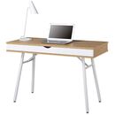 Γραφειο η/υ Μέταλλο Βαφή Άσπρο, Melamine Beech