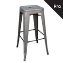 Relix Σκαμπό bar-pro H.67cm, Στοιβαζόμενο, Μέταλλο Βαφή Metal με Διακοσμητική Σκουριά