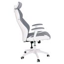 Bf8300 Πολυθρόνα Γραφείου Διευθυντή, Microfiber Γκρι pu Άσπρο