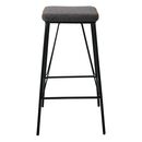 Panton Σκαμπό Bar, Μέταλλο Βαφή Μαύρο, pu Απόχρωση Vintage Grey