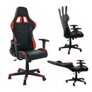 Bf9150 Gaming Πολυθρόνα Γραφείου, Ανάκλιση Πλάτης έως 90°, pu Μαύρο - Κόκκινο