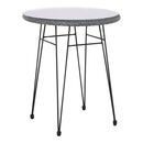 Salsa Τραπέζι H.70cm Μέταλλο Βαφή Μαύρο, Wicker Γκρι