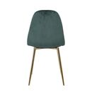 Celina Καρέκλα Χρώμιο Χρυσό, Ύφασμα Velure, Απόχρωση Forest Green