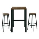 Mayer set bar Τραπέζι + 2 Σκαμπό Μέταλλο Βαφή Ανθρακί - Antique Brown