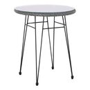 Salsa Τραπέζι H.70cm Μέταλλο Βαφή Μαύρο, Wicker Γκρι