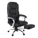 Bf8550 Massage Relax Πολυθρόνα Γραφείου Διευθυντή, Βάση Χρώμιο με Υποπόδιο, pu  Μαύρο