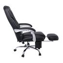 Bf8550 Massage Relax Πολυθρόνα Γραφείου Διευθυντή, Βάση Χρώμιο με Υποπόδιο, pu  Μαύρο