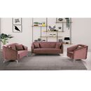 Luxe set Σαλόνι: 3θέσιος + 2θέσιος + Πολυθρόνα, Ύφασμα Velure Απόχρωση Antique Pink