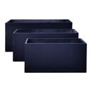 Flower pot-12 set 3 Τεμαχίων: 80x40x40cm + 100x45x45cm + + 122x55x55 Απόχρωση Dark Grey
