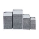 Flower pot-10 set 4 Τεμαχίων: 20x20x50 + 27x27x60 + 34x34x70 + 41x41x80 Απόχρωση Black Wash