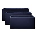 Flower pot-12 set 3 Τεμαχίων: 80x40x40cm + 100x45x45cm + + 122x55x55 Απόχρωση Dark Grey