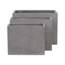 Flower pot-2  set 3 Τεμαχίων Cement Grey