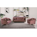 Luxe set Σαλόνι: 3θέσιος + 2θέσιος + Πολυθρόνα, Ύφασμα Velure Απόχρωση Antique Pink