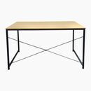 Γραφειο η/υ Μέταλλο Βαφή Μαύρο, Melamine Beech