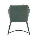 Polly Πολυθρόνα Μέταλλο Βαφή Μαύρο, Ύφασμα Suede Olive Green